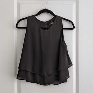 Zara double tier chiffon top